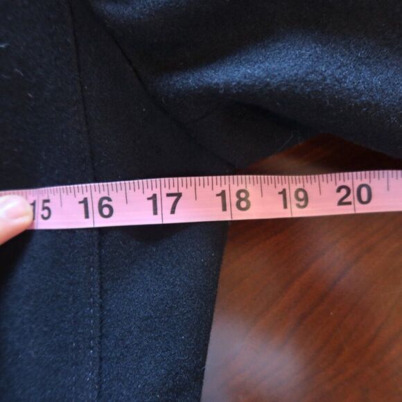 Miss Sixty Double Breasted Peacoat Wool Blend black Belt Trench gold S military - Picture 12 of 15